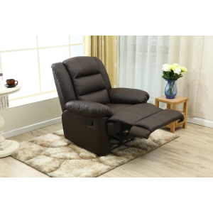 Fekvőfotel, relax fotelágy dönthető háttámlával, lábtartóval barna (8002-BROWN)