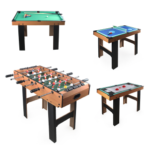 4 az 1-ben multifunkciós játékasztal, csocsó asztal, biliárd asztal, ping-pong asztal, léghoki asztal (6611)