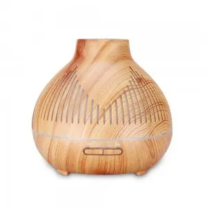 Párásító, aroma diffúzor készülék 400ml világosbarna színben (YX-134-LIGHT-WOOD) ultrahangos