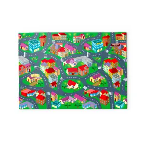 Gyerek autópályás játszószőnyeg, gyerekszőnyeg magyar feliratokkal 130x180 cm (HU-AUTOP-1)