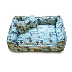 Kutyafekhely, kutyaágy kék terepmintás S méret (PT-004-BLUE-CAMO-S)