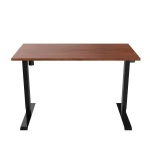 Elektromosan állítható magasságú íróasztal fekete láb, mahagóni lap 140x70cm (ET114E-N-BLACK/MAHAGONI)