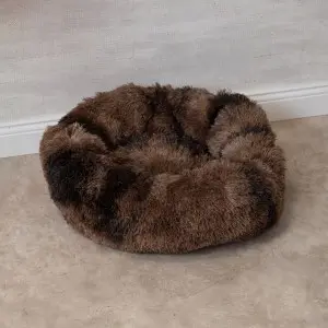 Kutyafekhely, kutyaágy extra puha tarka barna 60cm (KA2002-BROWN-T-60)