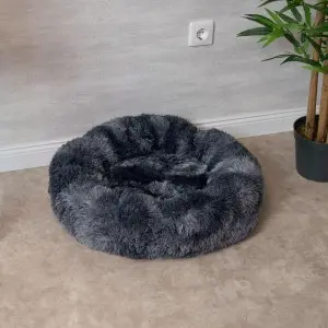 Kutyafekhely, kutyaágy extra puha tarka sötétszürke 50cm (KA2002-DARK-GREY-T-50)