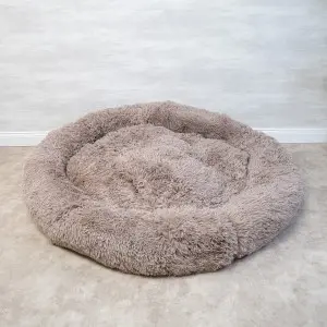 Kutyafekhely, kutyaágy extra puha barna 100 cm (KA2002-BROWN-100)