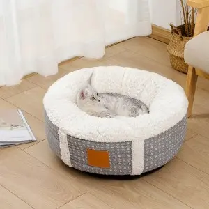 Kutyafekhely, kutyaágy, macsaka fekhely, macskaágy világosszürke 60cm L (A015-GREY-60)