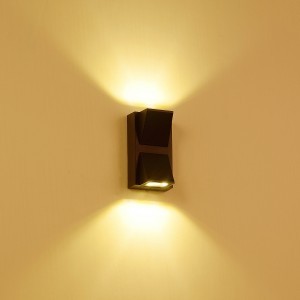 Kültéri fali LED lámpa 6W fekete IP65 vízálló (OUTDOOR-LED-1007-BLACK-3000K)