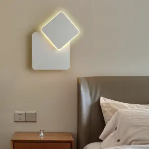 Beltéri fali LED lámpa 11W négyzet alakú fehér elforgatható (INDOOR-LED-1051-2-SQUARE-WHITE)