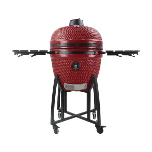 Kamado Johns 23'' kerámia grill borvörös színben