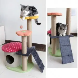 Macskabútor, macskafa, kaparófa sokszintes 88cm (CAT-TREE-4-LAYERS-8)