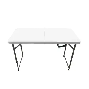 Összecsukható kemping asztal, kerti asztal 120x60cm fehér (KL-Z120A)
