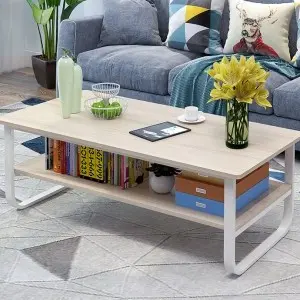 Dohányzóasztal bézs színben 120x60x42cm (UCA126-BEIGE)
