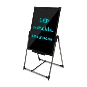 Írható reklámtábla, LED tábla, álló 60x80cm tölthető (LED-board-60x80-rechargeable)