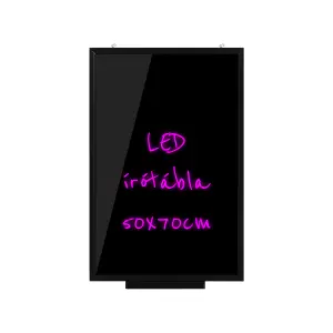 Írható reklámtábla, LED tábla, falra akasztható 50x70cm tölthető (xg57-rechargeable)