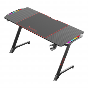 WARRIOR gamer asztal alumínium fekete színben 140*60*75CM RGB világítással (Z5-1460)