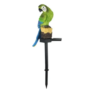 Kültéri napelemes LED lámpa, kerti világítás IP65 vízálló zöld papagáj (ZY-1044-PARROT-GREEN)