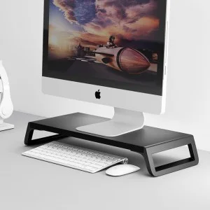 Monitortartó állvány, laptop állvány, monitor magasító fekete (monitor-stand-55x21.3x7.5-black)