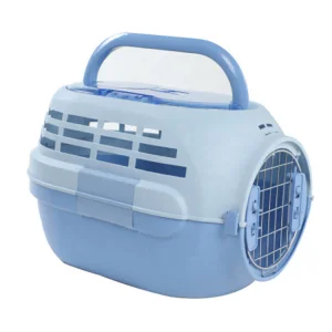 Macskahordozó, macska szállító, kisállat hordozó, szállítóbox kék (JA2305-101)