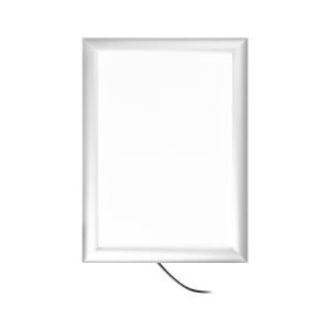 OfficeCity plakátkeret, poszterkeret fali A3 méret, ezüst 25mm-es kerettel, szögletes sarokkal, LED világítással (SFN25-A3-LIGHT-SILV)