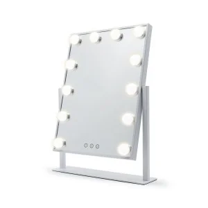 Hollywood tükör, sminkes tükör, LED asztali sminktükör fehér (DP330)