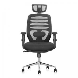 Ergonomikus irodai szék, forgószék, fekete hálós (LA-8036FH-1-BLACK)