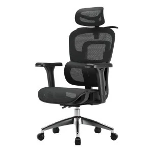 Ergonomikus irodai szék, forgószék, fekete hálós (E15 BLACK)