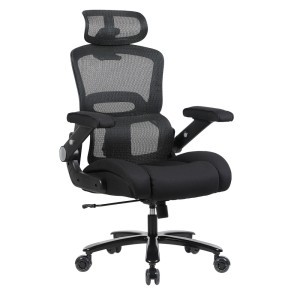 Extra méretű irodai szék, hálós forgószék, fekete (NBT-3013-02)