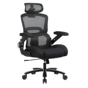 Extra méretű irodai szék, hálós forgószék, fekete (NBT-3013-02)