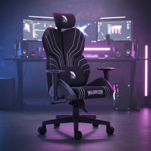 Warrior gamer szövet szék fekete-fehér (MC196-3-1)
