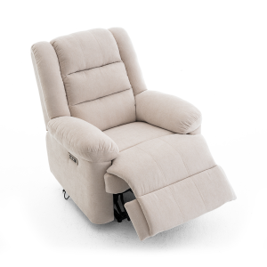 Relax fotelágy elektromosan dönthető, lábtartóval, bézs zsenília szövet (JN-D8053A51)