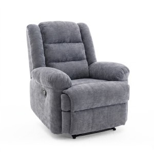 Manuális fekvőfotel, relax fotelágy zsenília szürke szövet (JN-R8053A51)