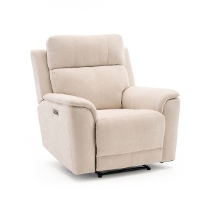 Elektromos relax fekvőfotel, bézs zsenilia szövet (JN-D8013A51)